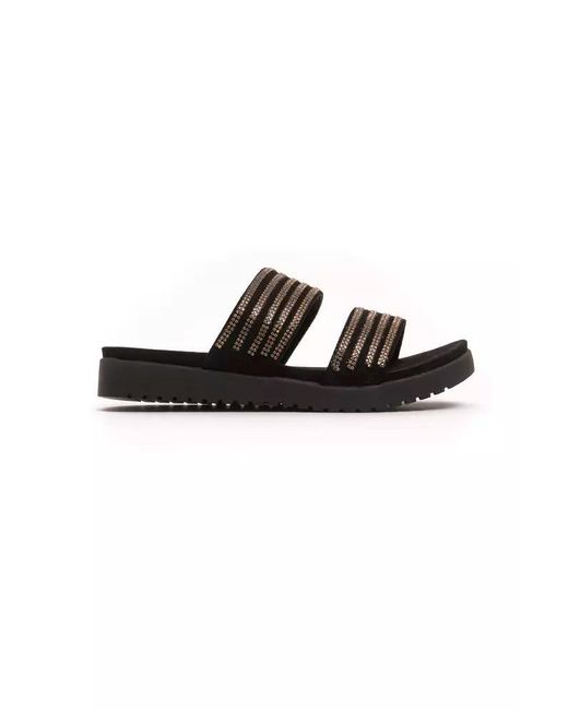 Péché Originel Black Gold Textile Sandal