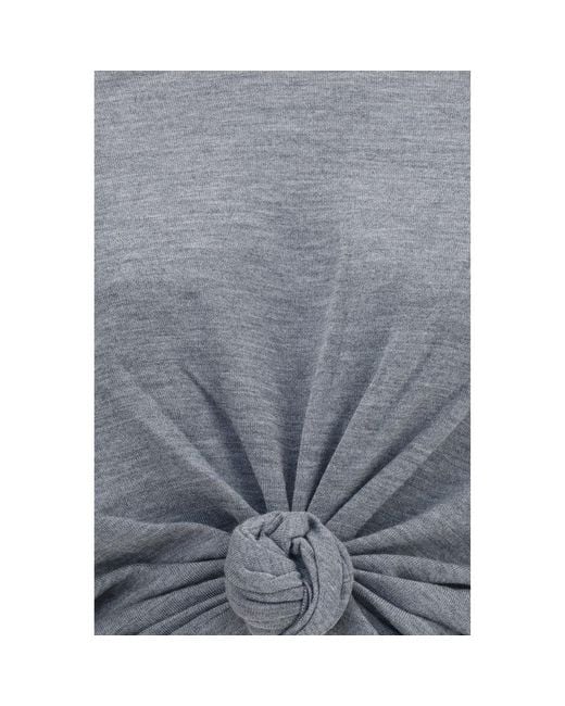 Magda Butrym Gray Wool Oves Aries Long Sleeve T-Shirt