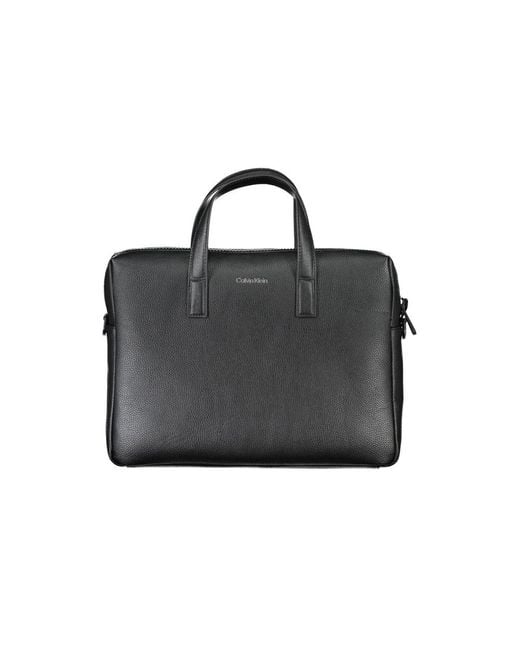 Calvin Klein Black Polyester Handbag for men