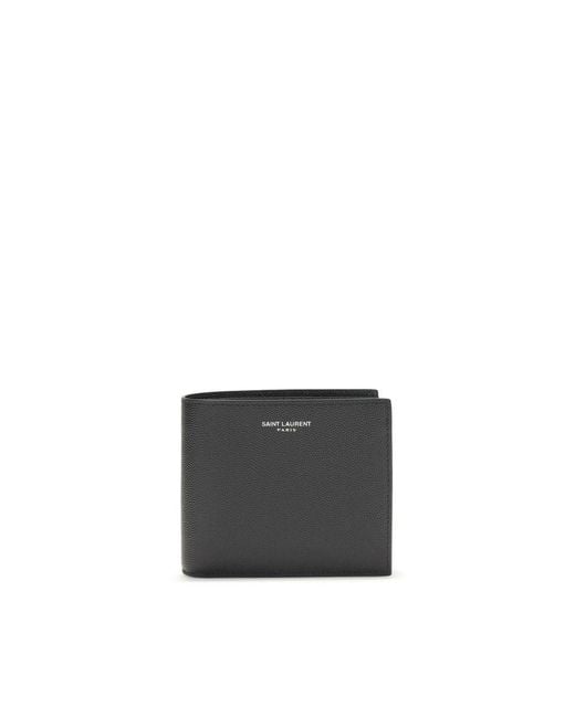 Saint Laurent Black Leather Wallet for men