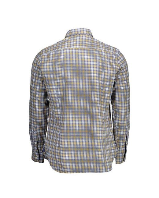 U.S. POLO ASSN. Gray Blue Cotton Men's Shirt for men