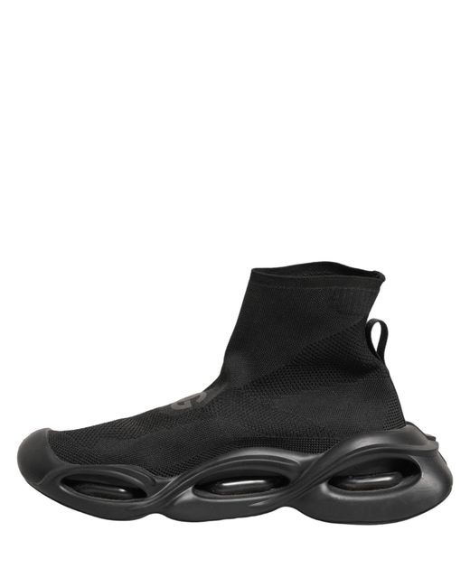 Dolce & Gabbana Black Slip On Wave Socks Men Sneakers Shoes for men