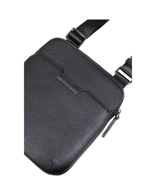 ARMANI EXCHANGE Blue Black Polyester Messenger Bag for men