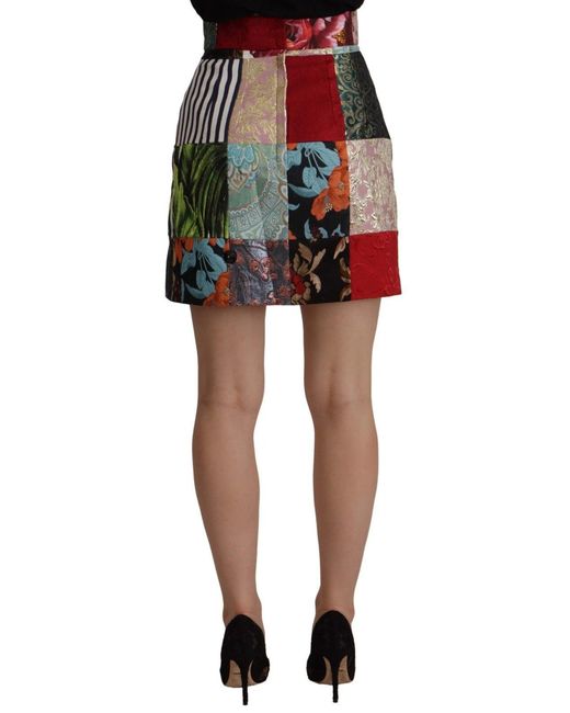 Dolce & Gabbana Black Multicolor Patchwork A