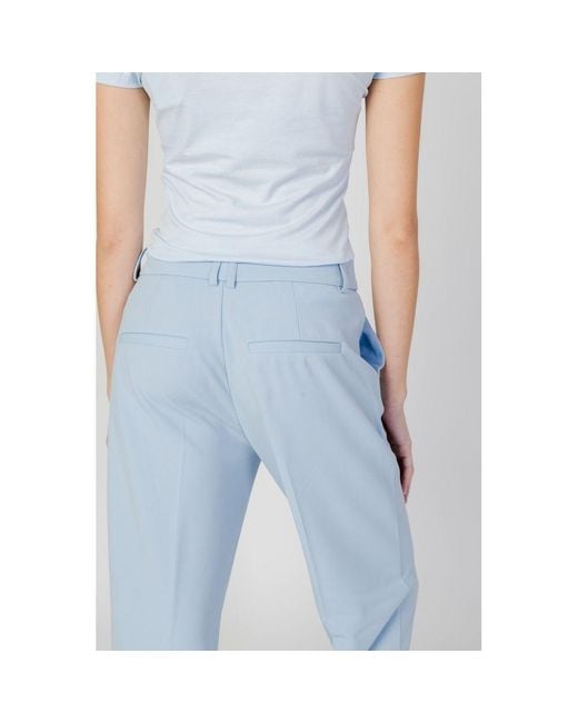 ONLY Blue Polyester Casual Pants
