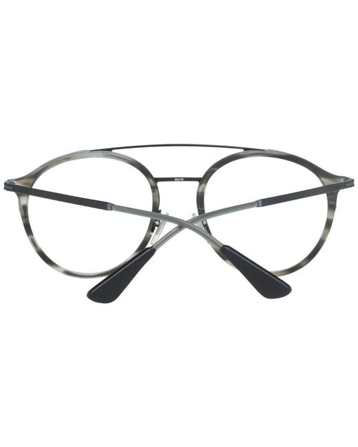 Police Metallic Gray Metal & Plastic Glasses (frames) for men