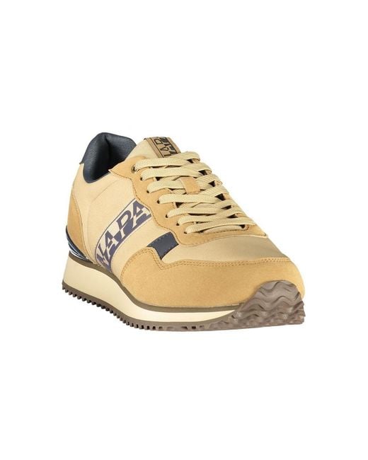 Napapijri Metallic Brown Fabric Men's Sneaker for men
