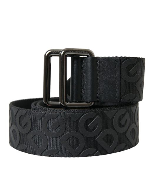 Dolce & Gabbana Black Elegant Leather-Blend Belt for men