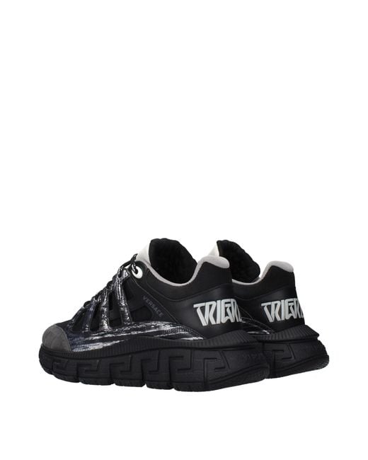 Versace Black Trigreca Sneakers/Dark Fabric