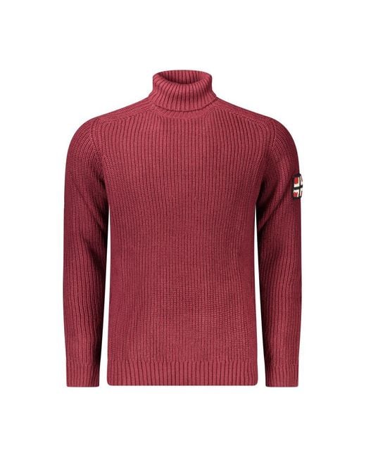 Norway 1963 Red Rosso Acrylic Sweater for men