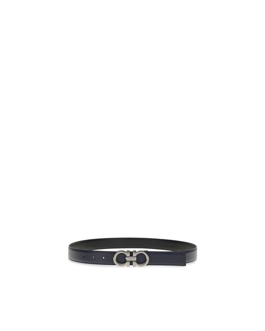 Ferragamo Blue Calf Leather Bos Taurus Regular Belt for men