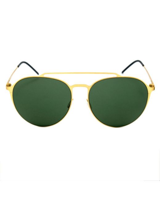 Italia Independent Green Gold Metal Sunglasses
