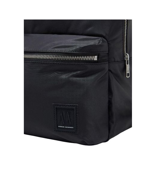 ARMANI EXCHANGE Blue Black Polyamide Backpack for men