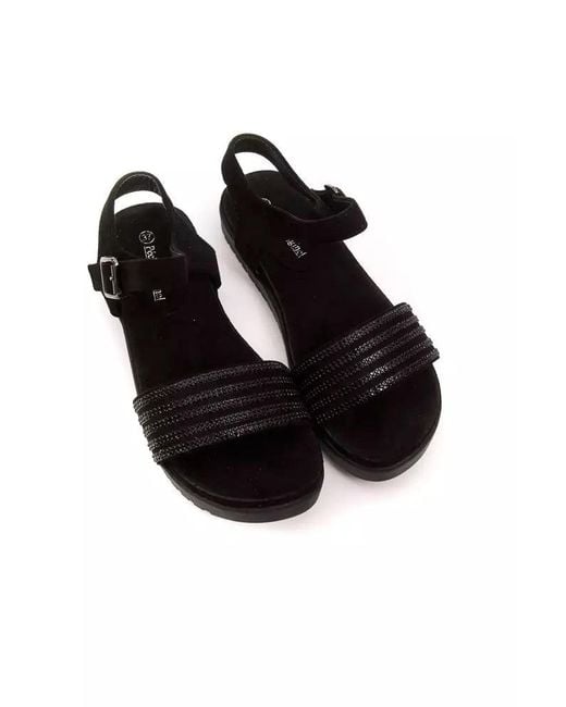 Péché Originel Black Textile Sandal