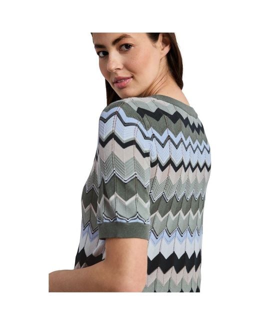 Street One Gray Green Viscose Sweatshirt