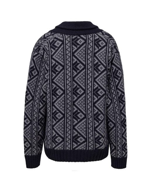 Cruciani Blue Bicolor Cashmere Cardigan for men