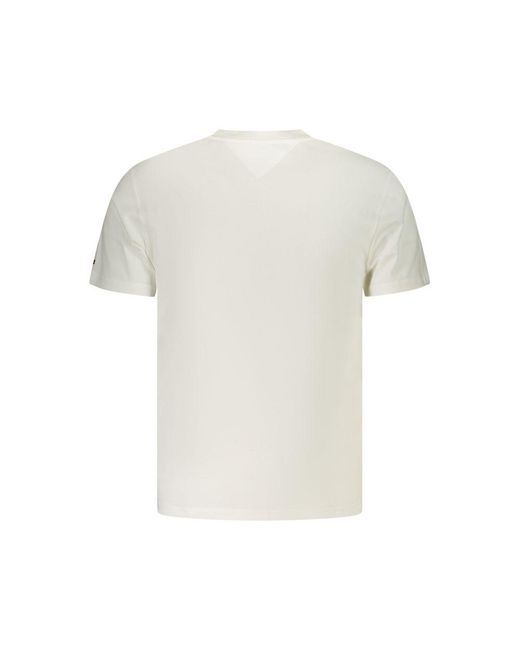 Tommy Hilfiger White Cotton T-Shirt for men