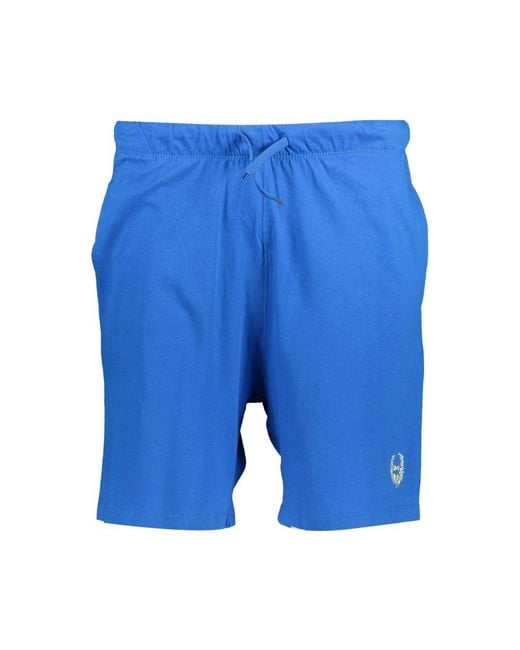 Gianmarco Venturi Blue Blu Cotton Men's Sport Short for men