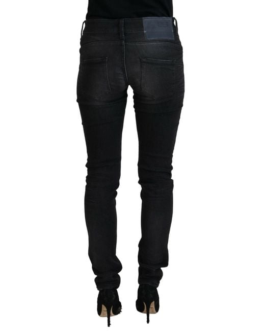 Acht Black Chic Low Waist Straight Leg Jeans