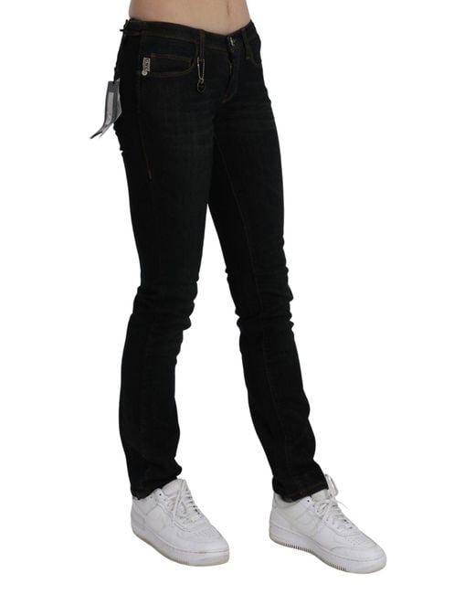 CoSTUME NATIONAL Black Chic Mid Waist Slim Fit Denim Jeans