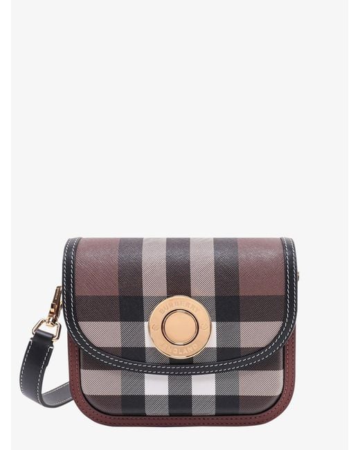 Burberry Leather Shoulder Bags in Brown (Gray) Lyst