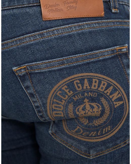 Dolce & Gabbana Blue Slim Fit Cotton Skinny Denim Jeans for men