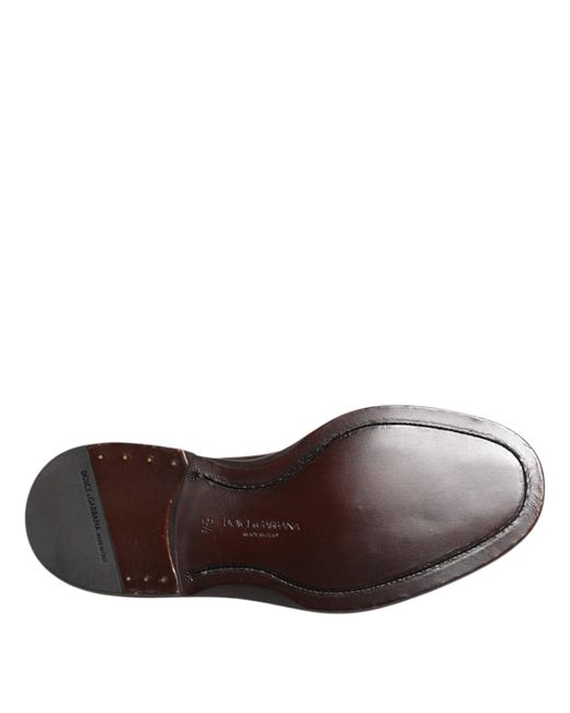 Dolce & Gabbana Brown Velvet Lace Up Oxford Dress Shoes for men