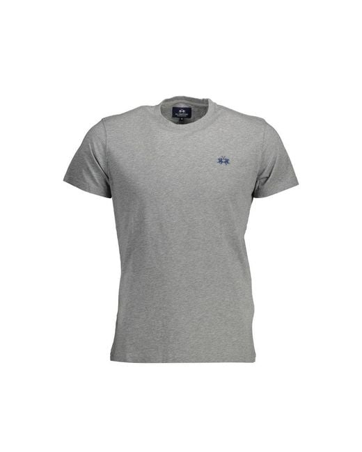 La Martina Gray Cotton T for men