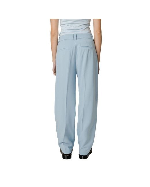 ONLY Blue Polyester Casual Pants