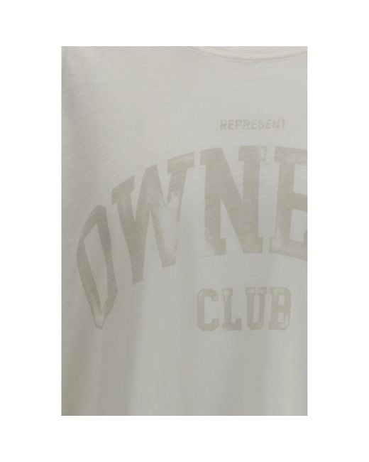 Represent Gray White Cotton T for men