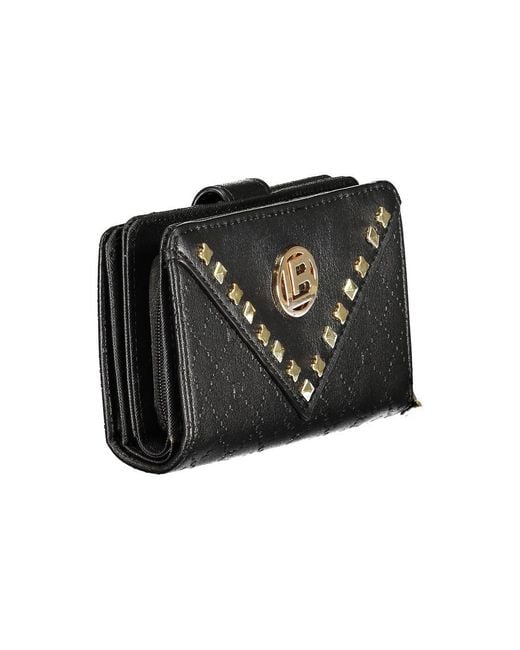 Laura Biagiotti Black Polyurethane Wallet
