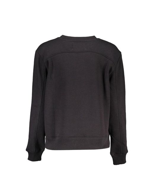 Calvin Klein Black Elegant Long Sleeve Fleece Sweatshirt