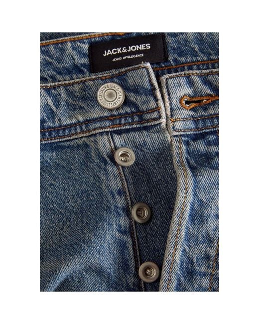 Jack & Jones Blue Cotton Relaxed Fit Jean for men
