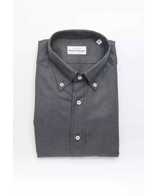 Robert Friedman Gray Cotton Shirt for men