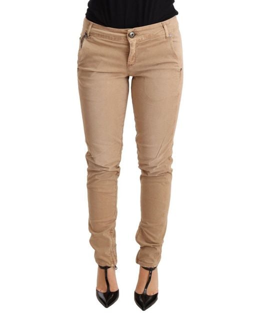 Ermanno Scervino Black Chic Low Waist Skinny Cotton Trousers