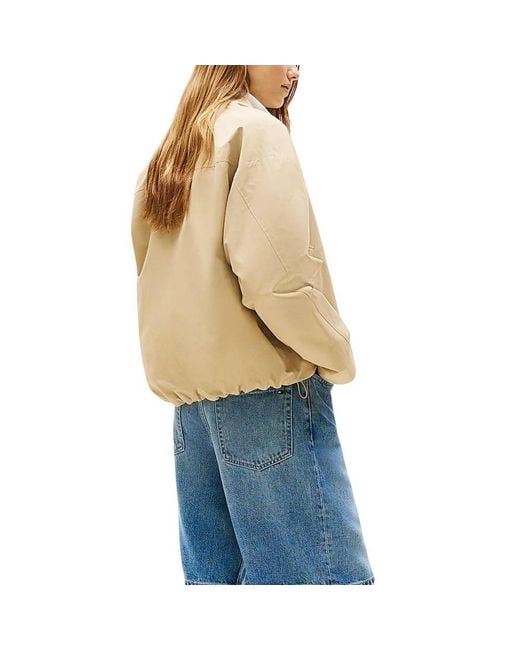 Tommy Hilfiger Natural Beige Cotton Bomber