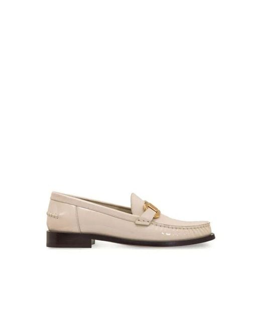 Ferragamo Natural White Calfskin Slip