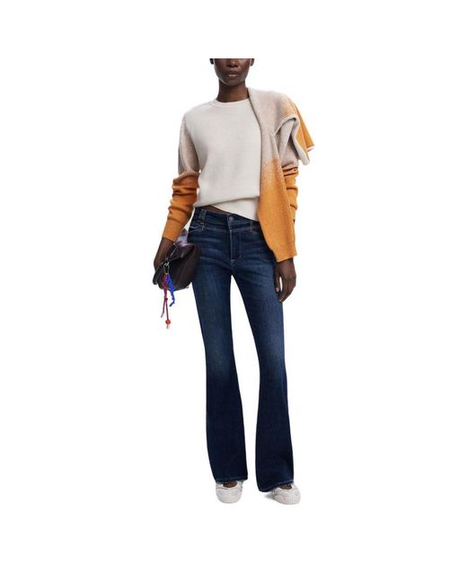 Desigual Gray Beige Viscose Sweatshirt