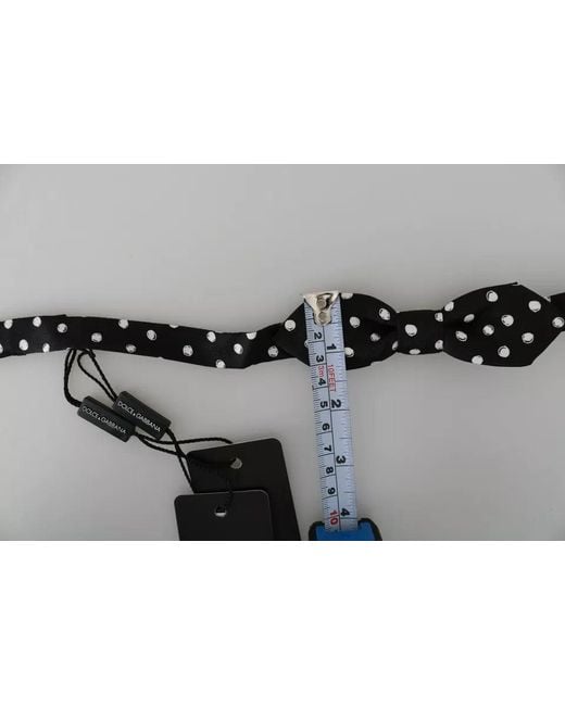 Dolce & Gabbana Black Polka Dot Bow Tie Ft2040 for men