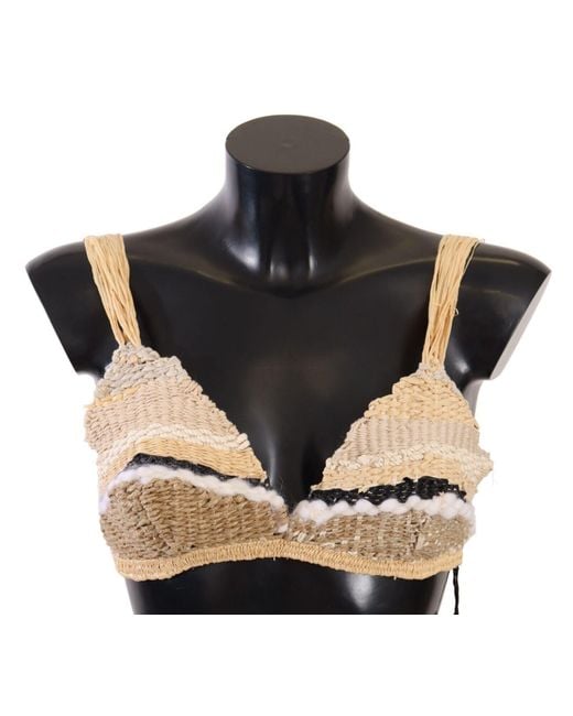 Dolce & Gabbana Black Chic Crochet Cropped Top