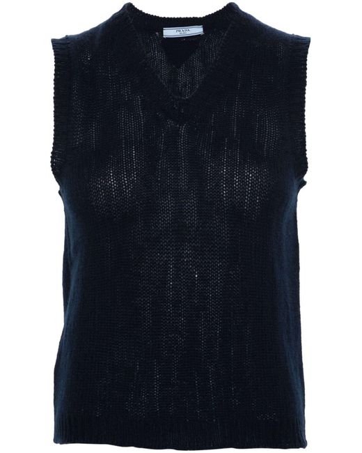 Prada Blue Cashmere Vest