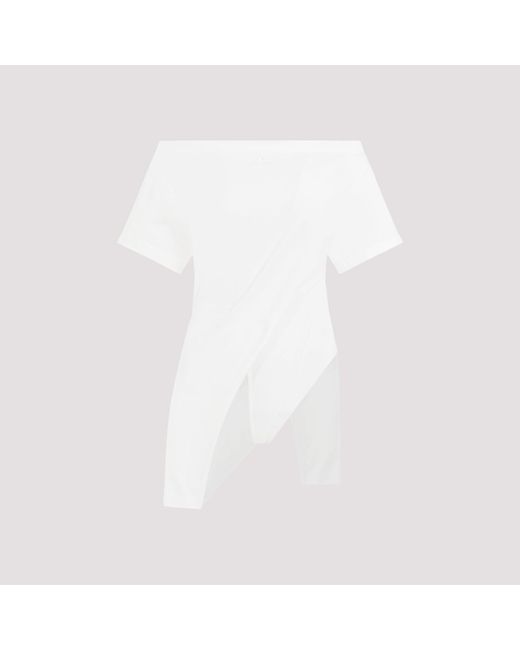 Courreges Heritage White Cotton Bodysuit