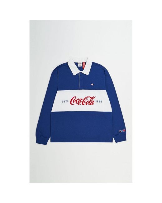 Champion Blue Cotton Polo Shirt for men