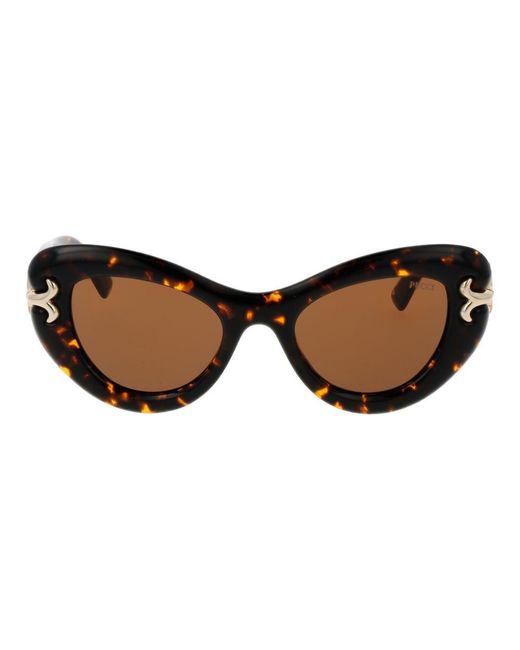 Emilio Pucci Brown Acetate Sunglasses