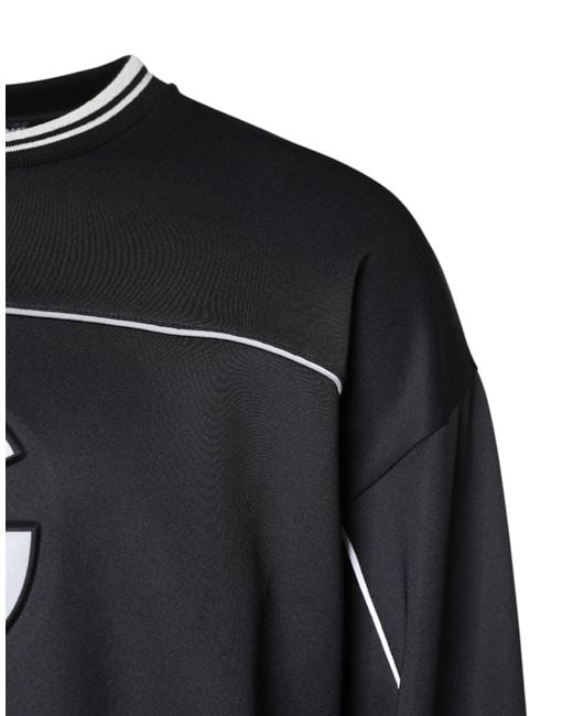 Dolce & Gabbana Black Dg Crest Embroidered Pullover for men