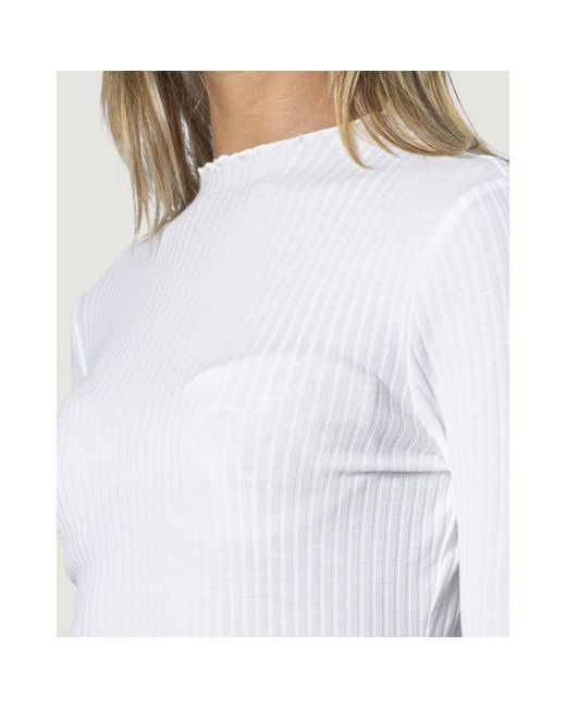 ONLY White Polyester Sweater