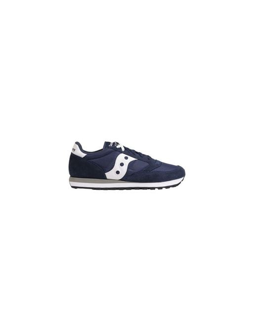 Saucony Blue Suede Leather Low Top Sneakers for men