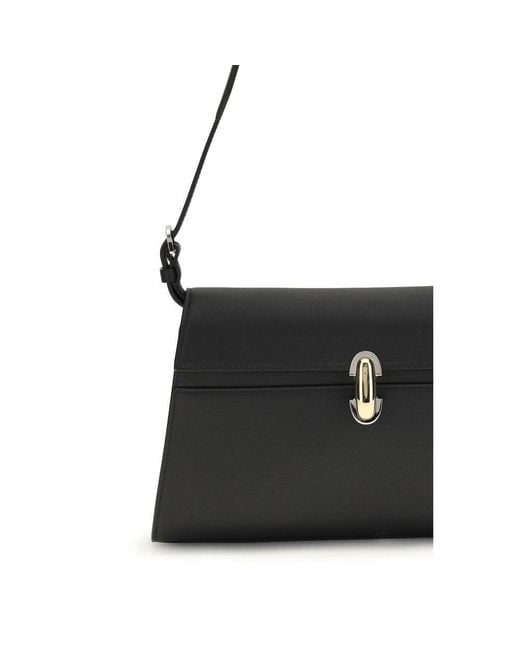 SAVETTE Black Calf Leather Bos Taurus Shoulder Bag