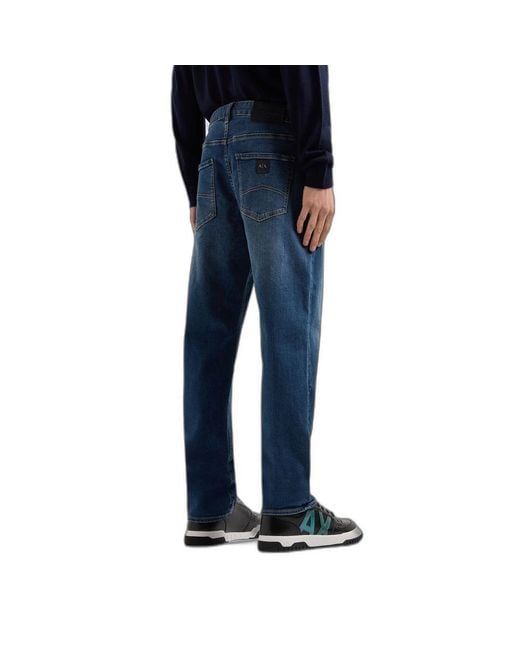ARMANI EXCHANGE Blue Cotton Skinny Jeans for men
