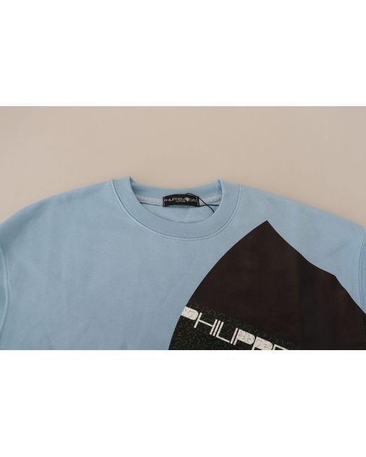 Philippe Model Blue Logo Printed Long Sleeves Sweater